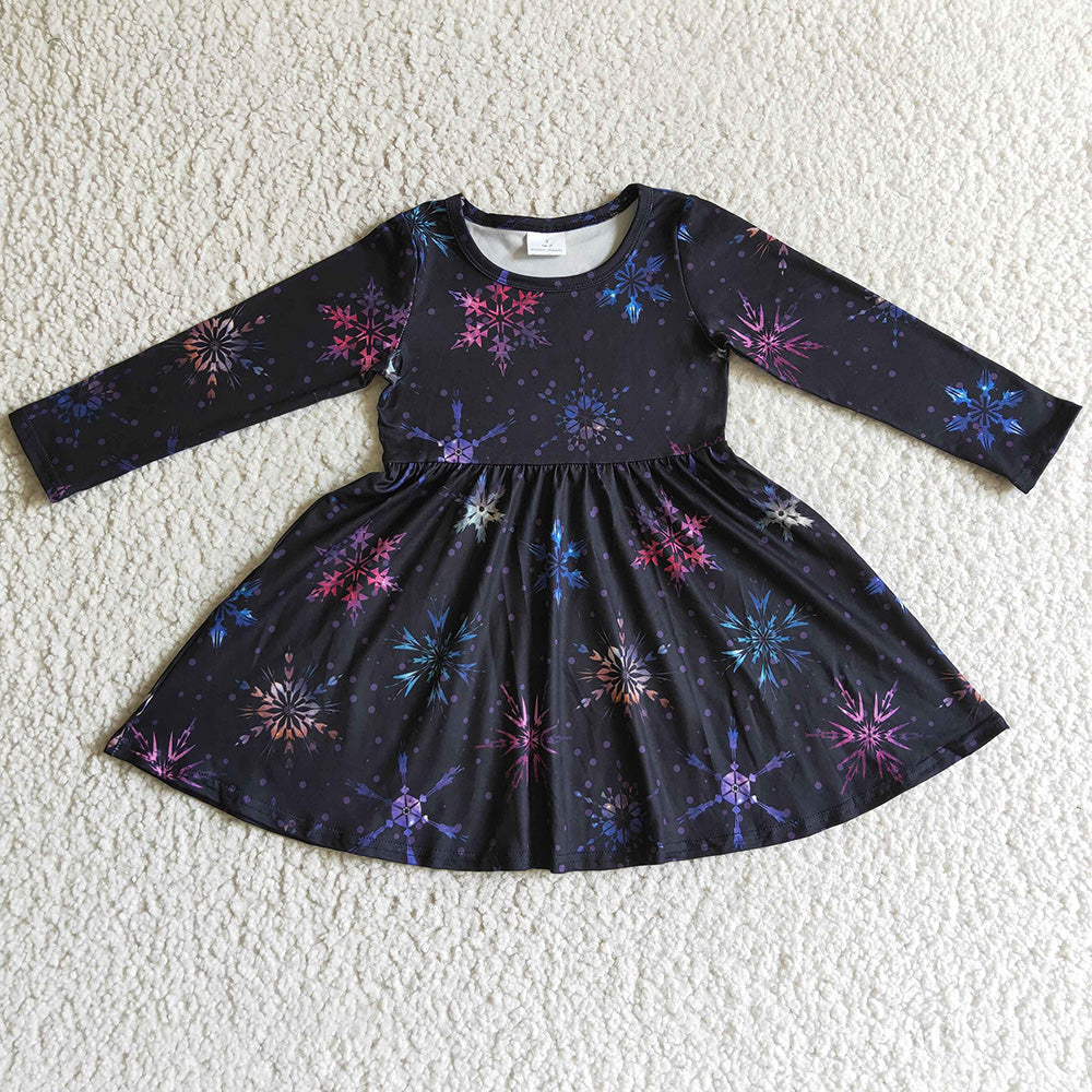 New Design Fall Girls Boutique Dress Long Sleeve Clothing Set GLD0035