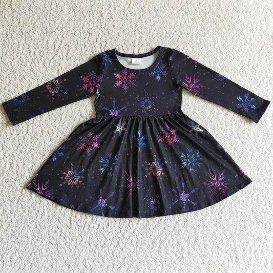 New Design Fall Girls Boutique Dress Long Sleeve Clothing Set GLD0035