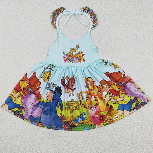 Baby Girls Dress Cartoon Knee Length Boutique Dresses GSD0271