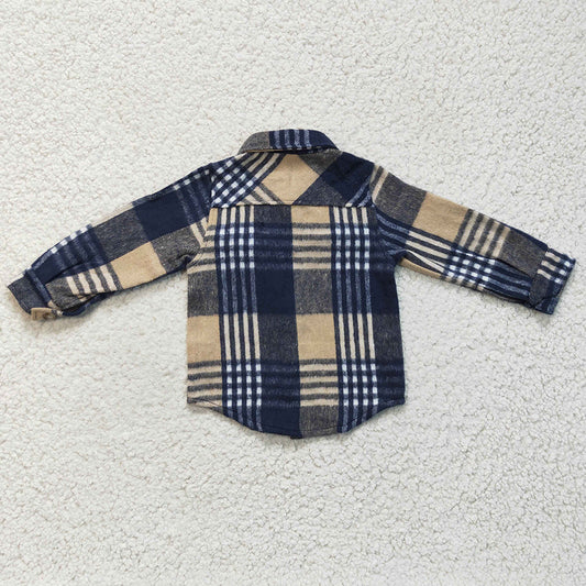 Hot Sale Baby Boys Clothes Lattice Kids Boys Top Coat Boys T-shirt BT0186