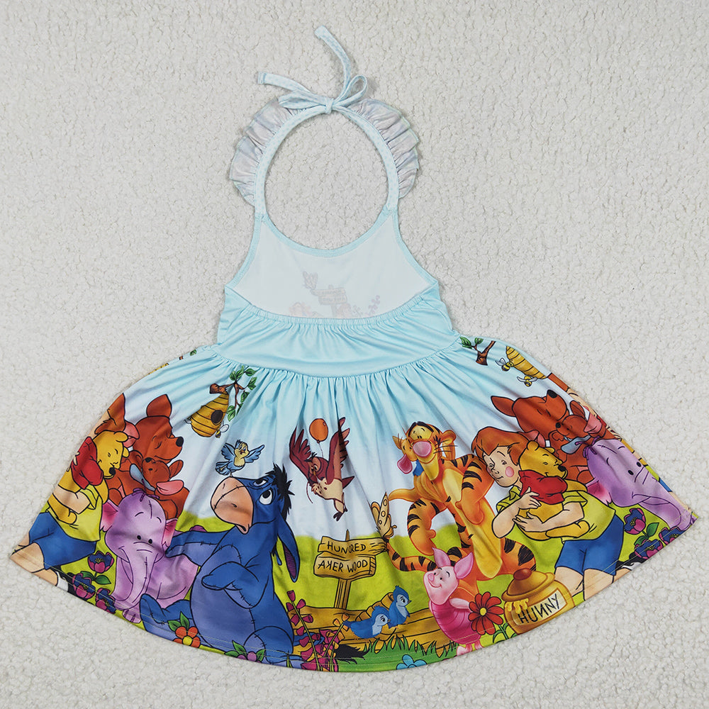 Baby Girls Dress Cartoon Knee Length Boutique Dresses GSD0271