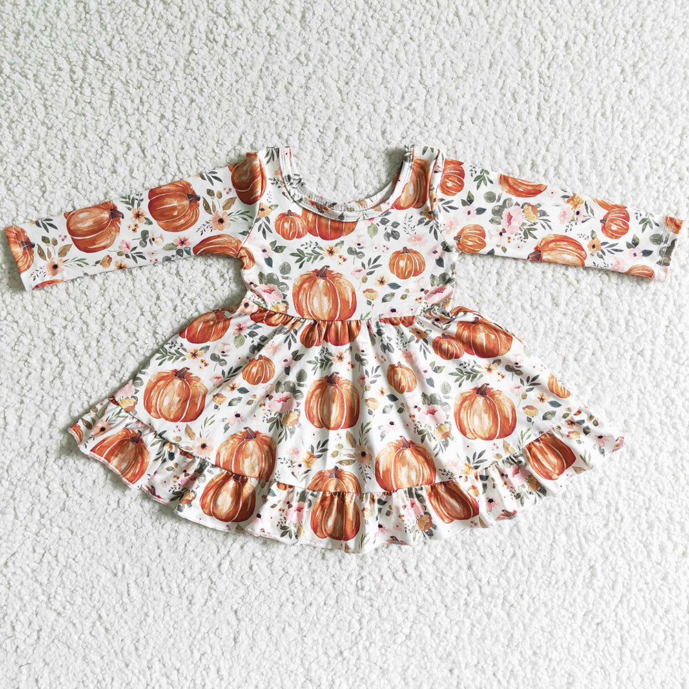 Halloween Kids Girls Clothes Set Pumpkin Print Cute Baby Clothing Toddler Outfit GLP0018