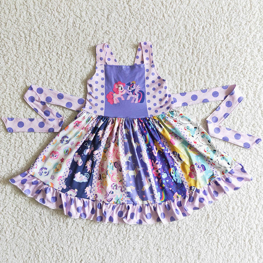 Boutique Girls Twirl Dresses Cute Baby Kids Summer Clothes Girls Dress A17-4