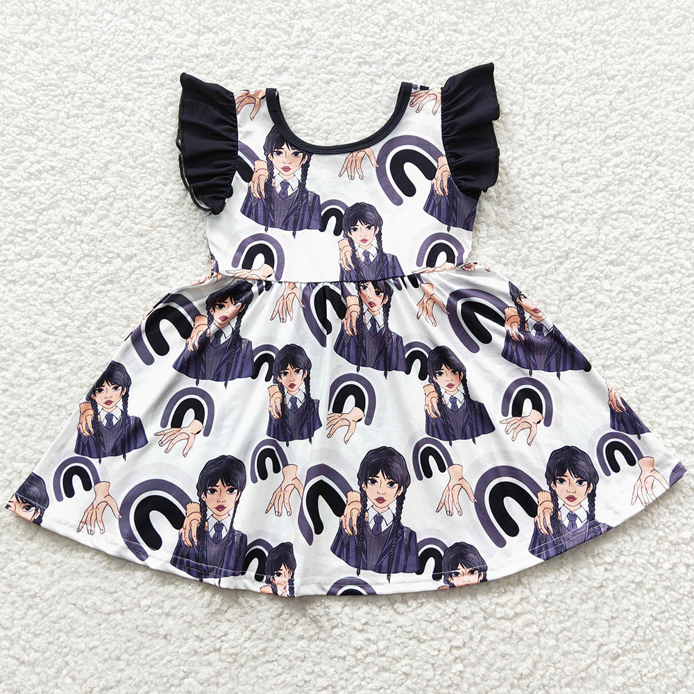 Hot Sale Baby Girls Dress Boutique Girl Knee Length Dresses GSD0326 4.28