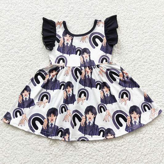 Hot Sale Baby Girls Dress Boutique Girl Knee Length Dresses GSD0326 4.28