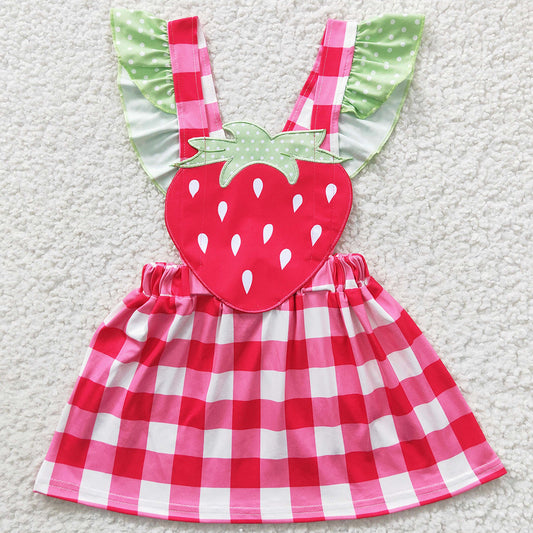 Baby Girls Dress Summer Strawberry Knee Length Dresses GSD0241 6.6