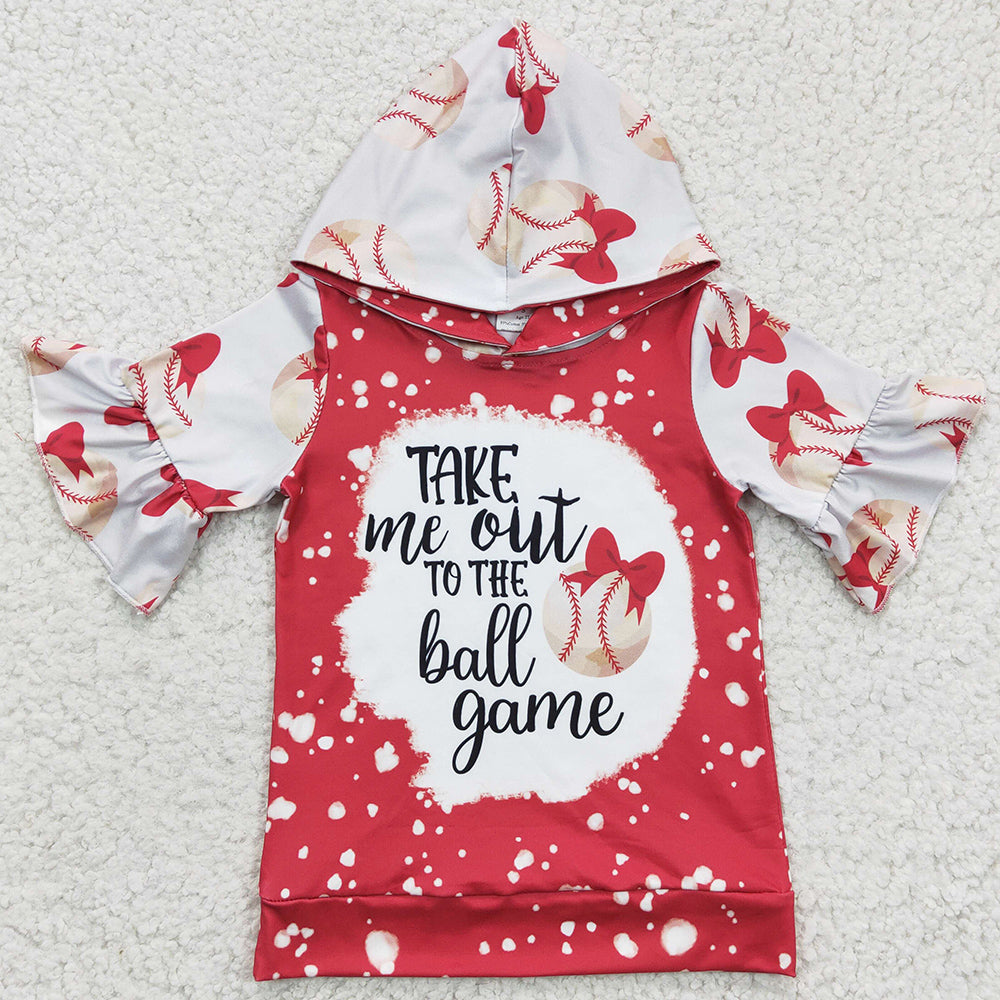 Cute Baby Girls Hooded Top Ball Game Kids Clothes Top GT0100 4.18