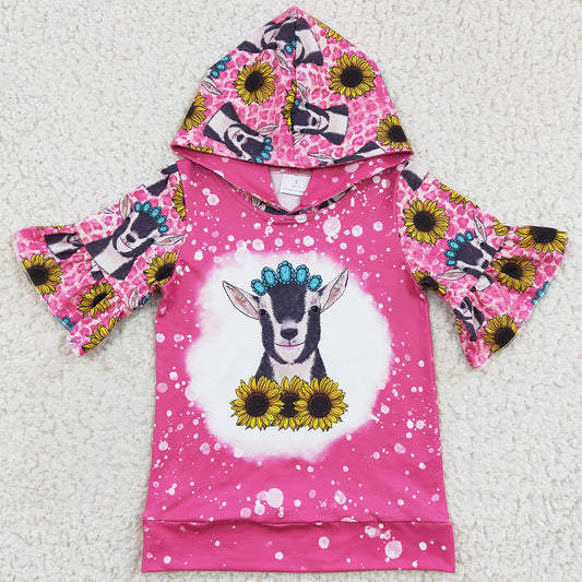 Boutique Baby Girl Clothes Hoodies Cow Sunflower Print Girls Clothes Top GT0096 4.18
