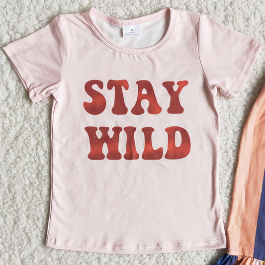 Baby Girls Designer Clothes Short Sleeve Bell Bottom Outfits Girls Clothing Set Fashion Toddler Girls Clothes C11-3