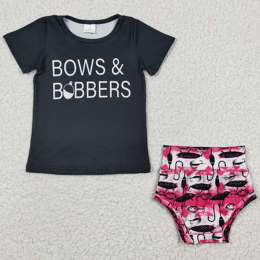 Boutique Infant Baby Girl Clothes Bummies Set with Bows GBO0072 6.20