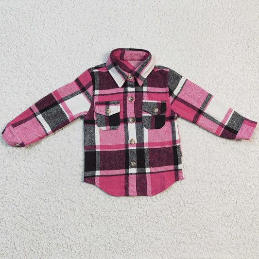 New Fashion Baby Girl Clothes Lattice Girls Coat Jacket Top GT0104