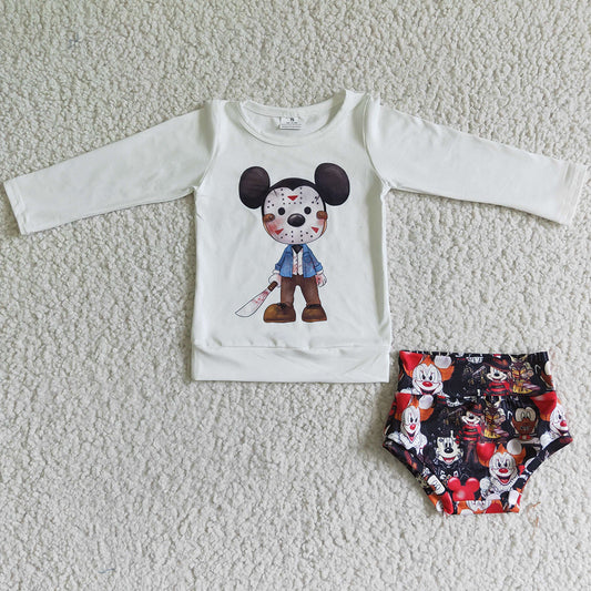 Halloween Baby Girls Clothes Bummies Set Fall Girl Long Sleeve Top Bummie Outfits LR0032 9.5