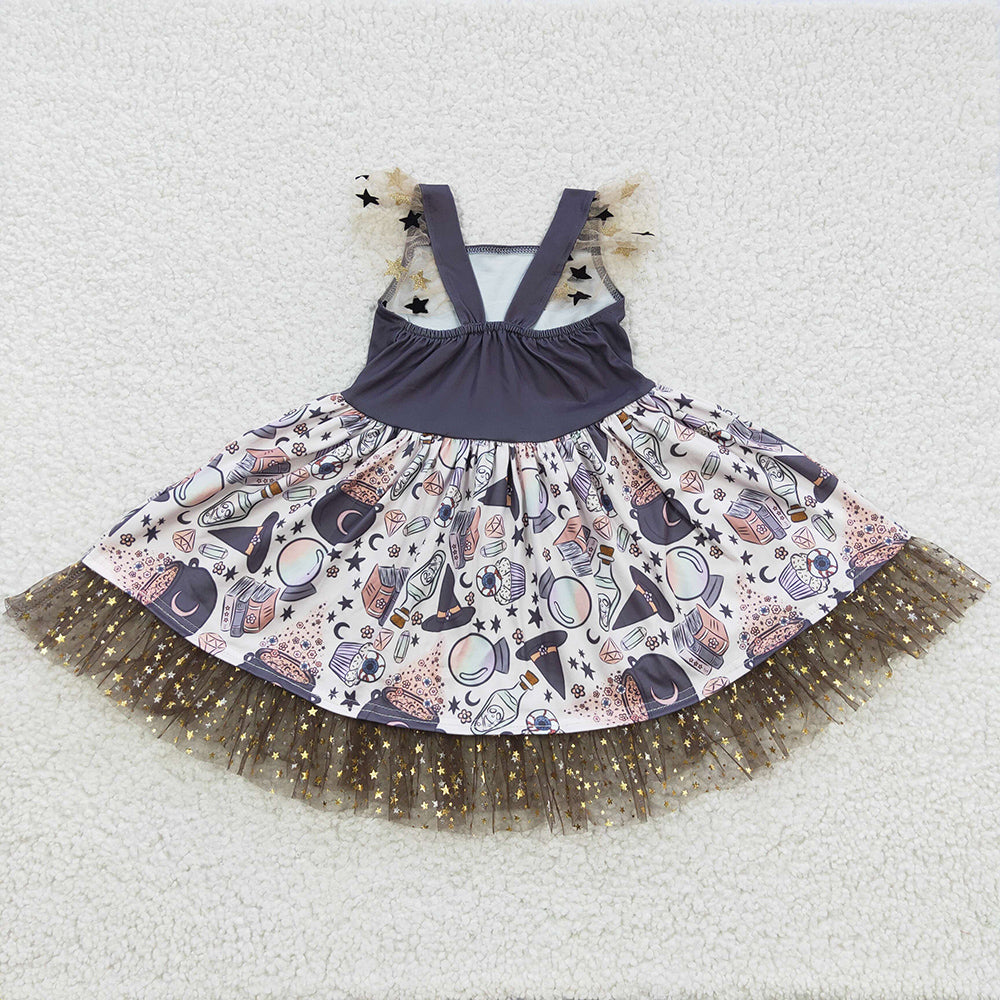 Boutique Baby Girls Dress Magic Girl Tutu Knee Length Dresses GSD0255