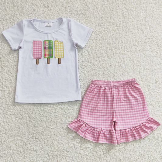 Boutique Boys Clothing Summer Embroidery Baby Boys Clothes Girls Set BSSO0129 GSSO0157 6.10