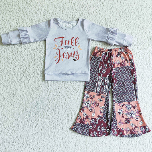 New Design Girls Clothing Set Fall Kids Outfits GSPO0126