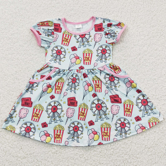 Baby Girls Dresses Cartoon Balloon Knee Length Dress GSD0327