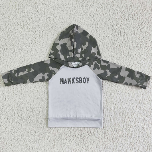 Hot Sale Baby Boys Clothes Hoodie Top Mama`s Boys Camouflage Boutique Kids Clothes Boys Jacket Top 6 A30-28