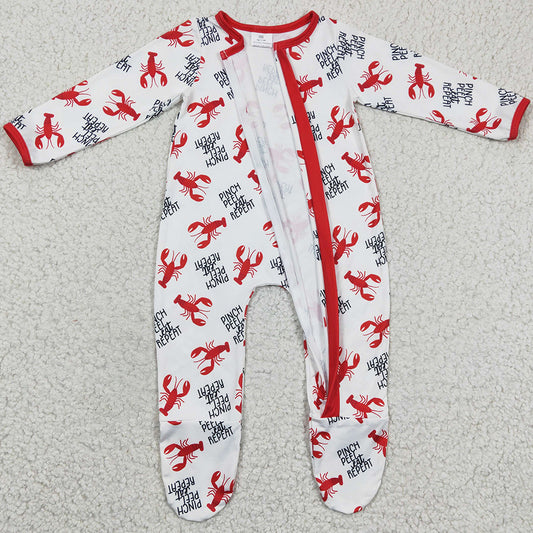 Lobster Cute Infant Baby Rompers Footie Jumpsuit LR0257