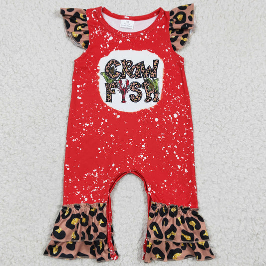 Fashion Infant Baby Romper Crawfish Print Cute Girls Romper SR0149 4.28