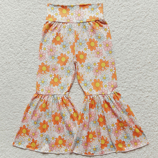 Baby Girls Flowers Bell Bottom Pants P0104