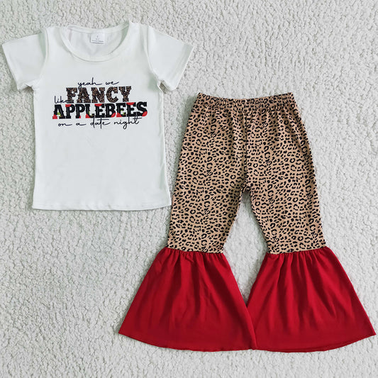 Kids Clothes Girls Outfits Short Sleeve T-shirt Bell Pants Baby Girl Clothes Set E4-20 3.19