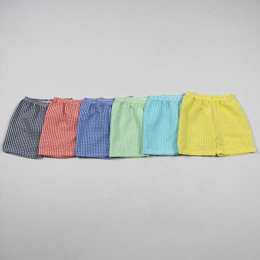 Summer Baby Boys Shorts Plaid Seersucker Shorts