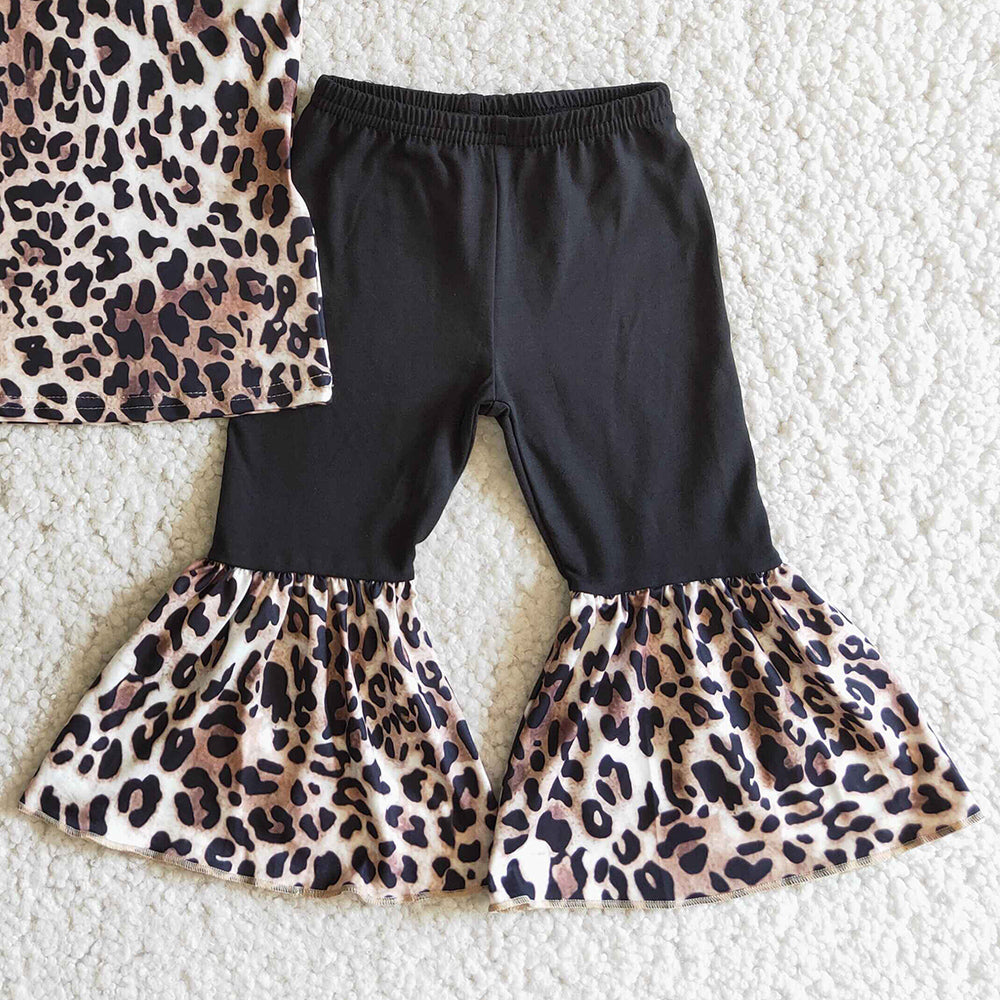 New Fashion Baby Girl Clothes Set Boutique Girls Leopard Outfits 6 B1-20