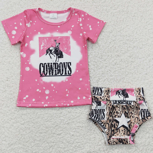 Western Style Baby Girls Clothes Bummies Summer Set GBO0084