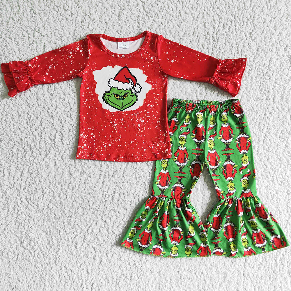 Hot Sale Baby Girl Clothes Christmas Outfits Boutique Kids Girls Clothing Set 6 B6-37