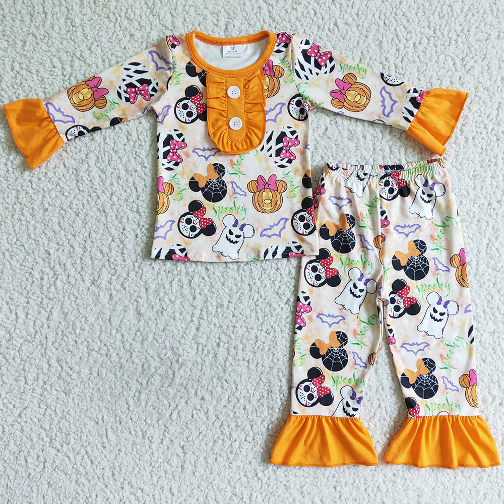 Hot Sale Girls Pajamas Set Halloween Kids Nightgown GLP0081