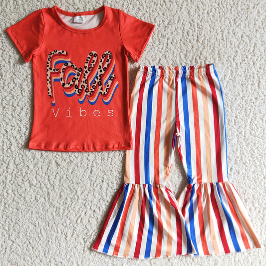 Fall Vibes Baby Girl Clothes Bell Pants Set GSPO0186