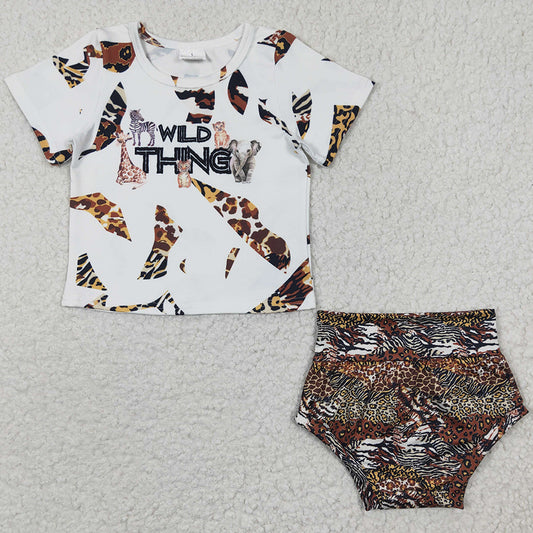 Fashion Girls Clothes Bummies Set with Bow GBO0096 6.6