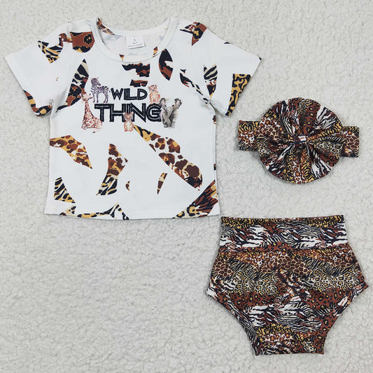 Fashion Girls Clothes Bummies Set with Bow GBO0096 6.6