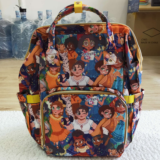 New Fashion Baby Girls Backpack Mommy Bags Cartoon Print Kids Girl Backpack Bag BA0002