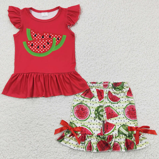 Summer Girls Clothes Watermelon Cute Kids Sibling Outfits GSSO0191 BSSO0175