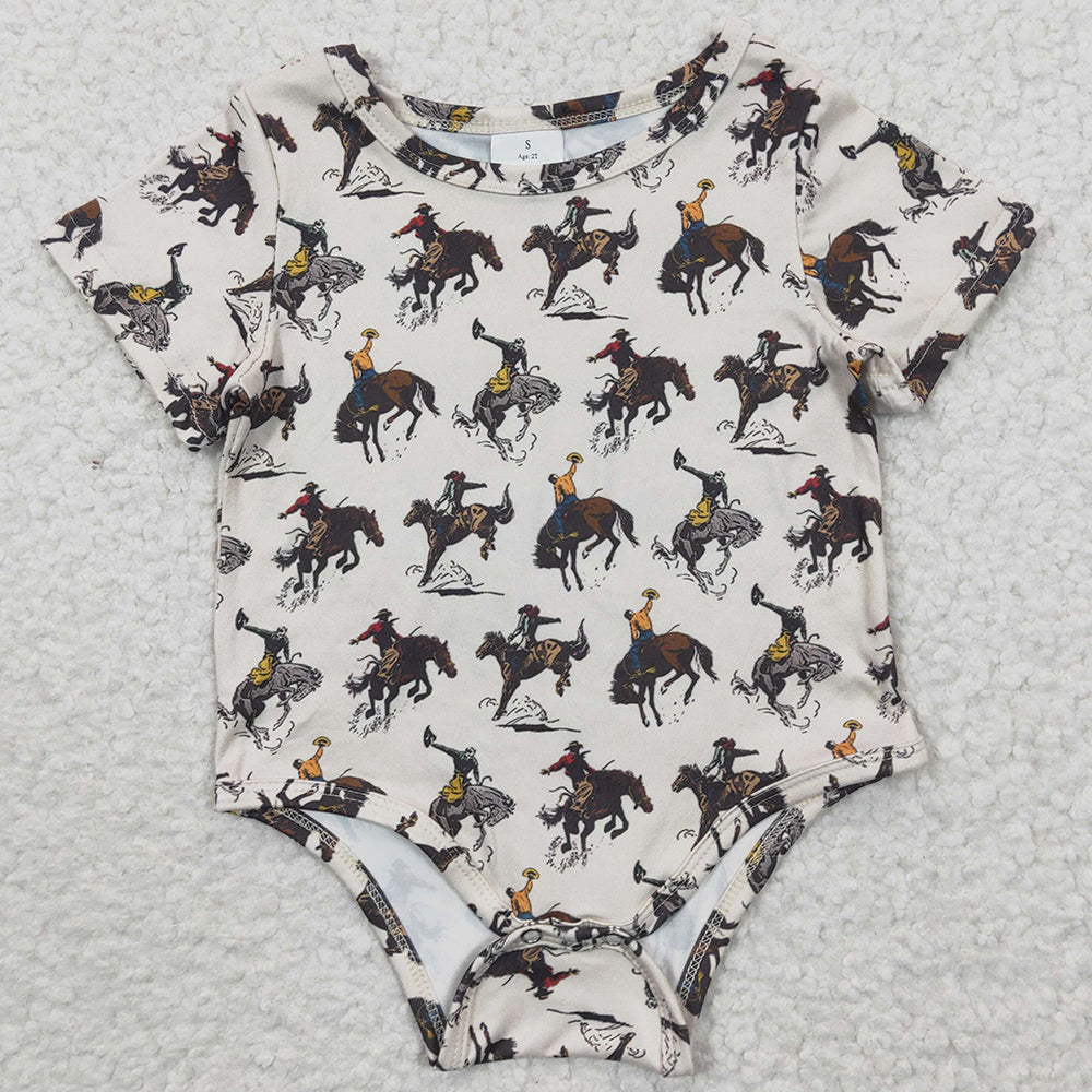 Infant Baby Boys Western Rodeo Summer Rompers SR0306