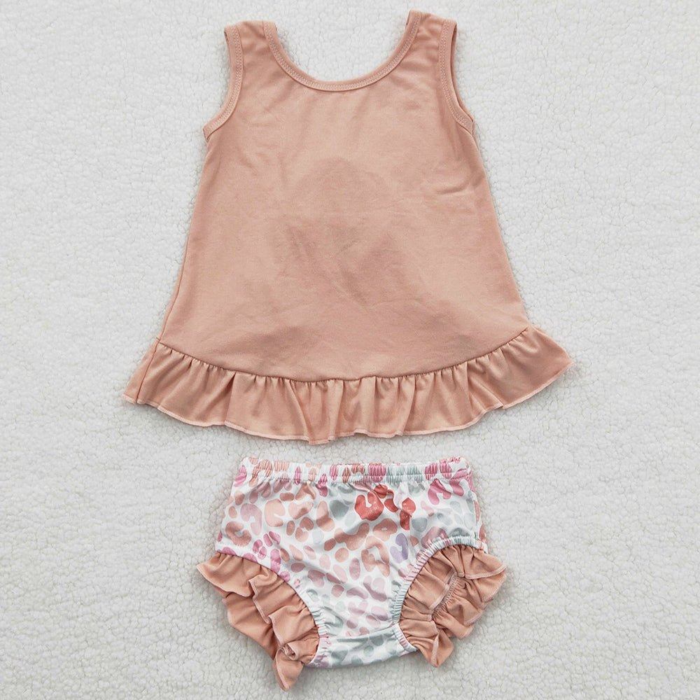 Baby Girls Clothes Pink Bow Tunic Floral Bummie Sets GBO0122