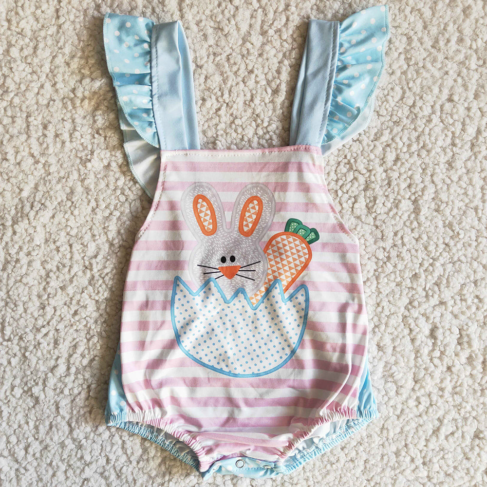 Boutique Girls Clothing Boys Rompers Easter Bunny Girls Romper Toddler Baby Clothes E11-3 3.8