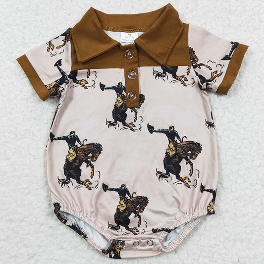 Summer Baby Boys Romper Rodeo Horse Western Rompers SR0222