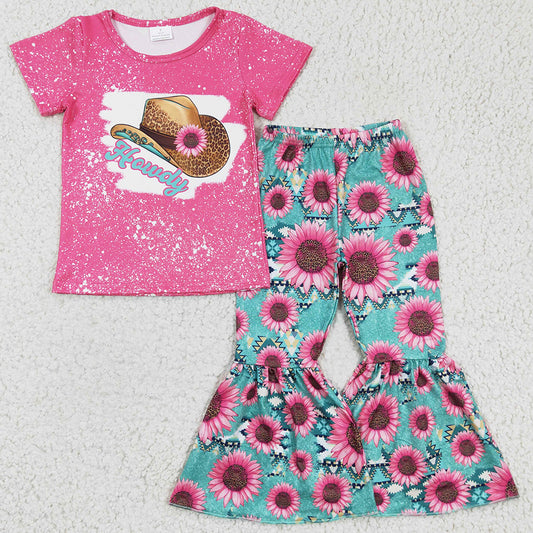 Western Style Girls Clothing Howdy Bell Bottoms Outfits GSPO0232 4.12