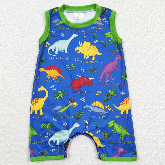 Infant Baby Boys Romper Summer Sleeveless Dinosaur Rompers SR0342