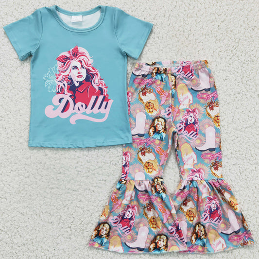 Wholesale Baby Girls Clothes Short Sleeve Bell Pants Children Outfits GSPO0224