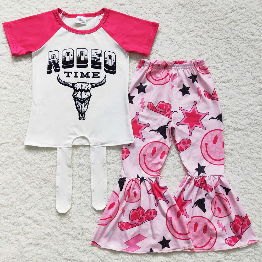 Wholesale Baby Girl Clothes Rodeo Cow Print Boutique Girls Outfits GSPO0250 4.28