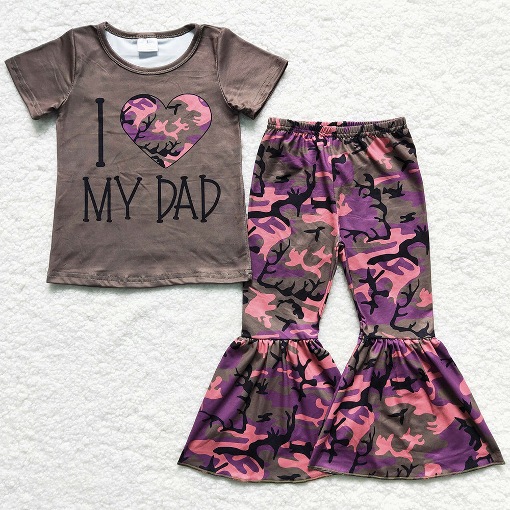 Fashion Girls Clothes I Love My Dad Girls Boutique Outfits for Valentine's Day GSPO0230 7.17