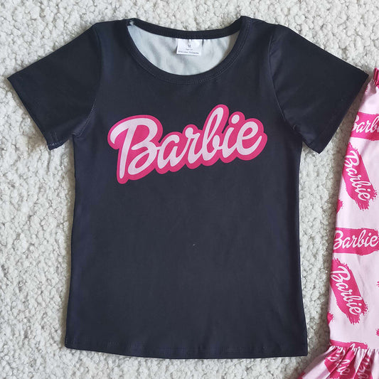 RTS Baby Girl Designer Clothes Milk Silk Fashion Toddler Kids Clothes Girl Bell Bottom Outfits Wholesale Children Outfit E2-19