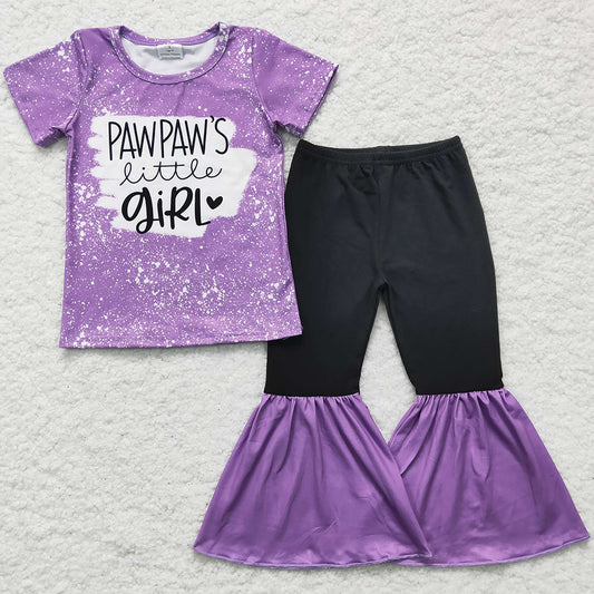 New Arrival Girls Clothing Boutique Bell Pants Set GSPO0244 7.17