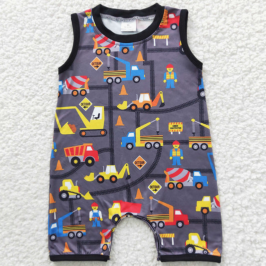 Baby Boys Romper Summer Sleeveless Construction Rompers SR0341