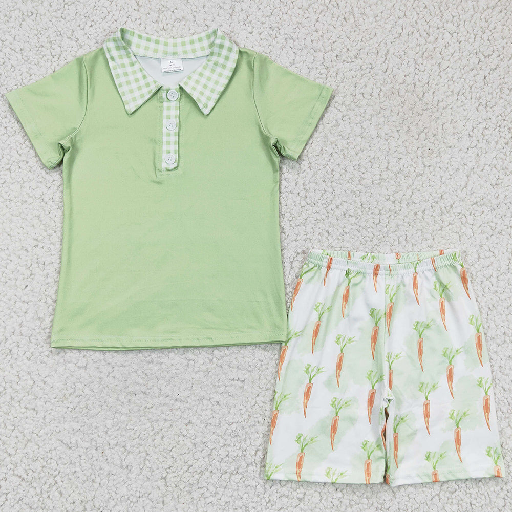 New Fashion Baby Boy Clothes Bunny Print Easter Kids Clothes Boys Outfits BSSO0095
