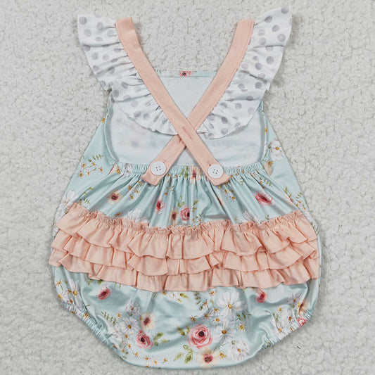 Cute Infant Baby Rompers Flower Jumpsuit SR0336
