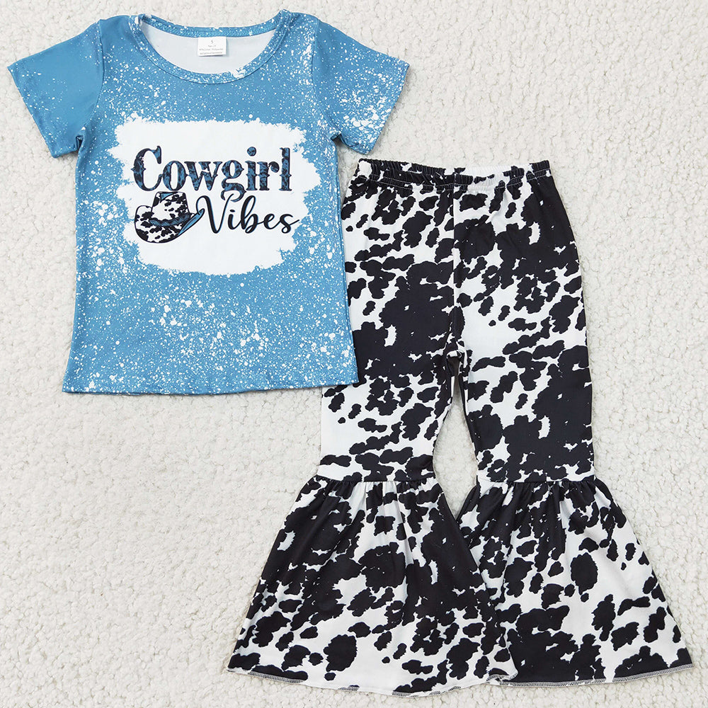 Boutique Girls Clothes Cowgirls Western Baby Girl Clothes Bell Bottom Outfits GSPO0316 8.6